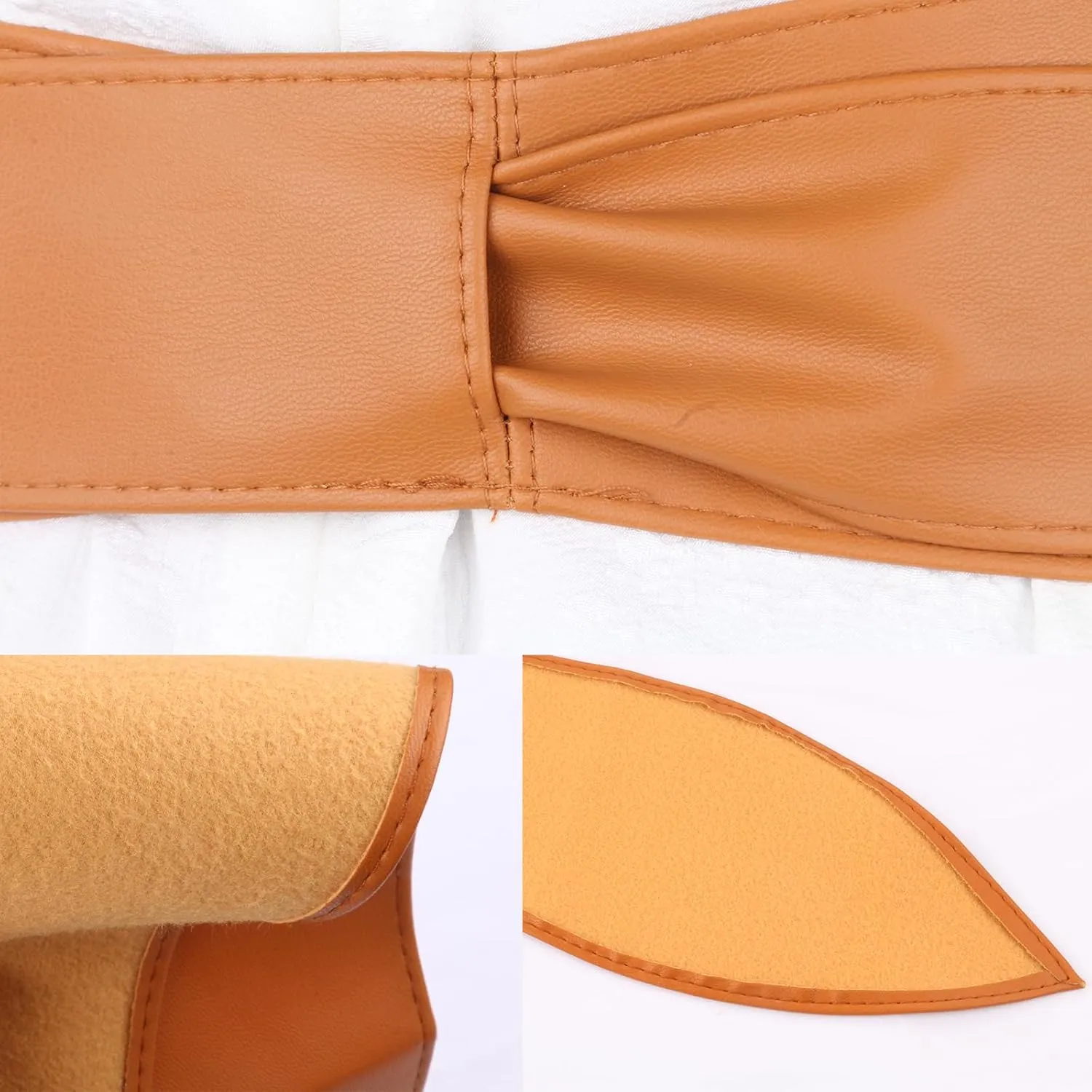 3 Pack Women Obi Belt Fashion PU Leather Wide Waistband Knotted Belt for Dress