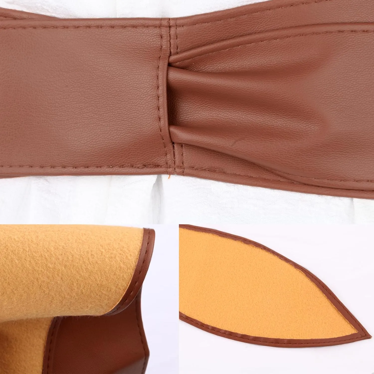 3 Pack Women Obi Belt Fashion PU Leather Wide Waistband Knotted Belt for Dress