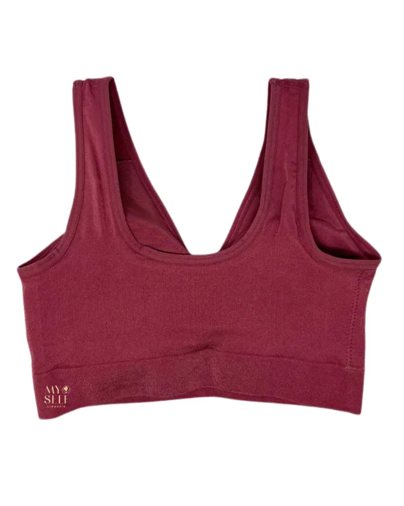 835275 Rose Wine Bralette with Removable Pads