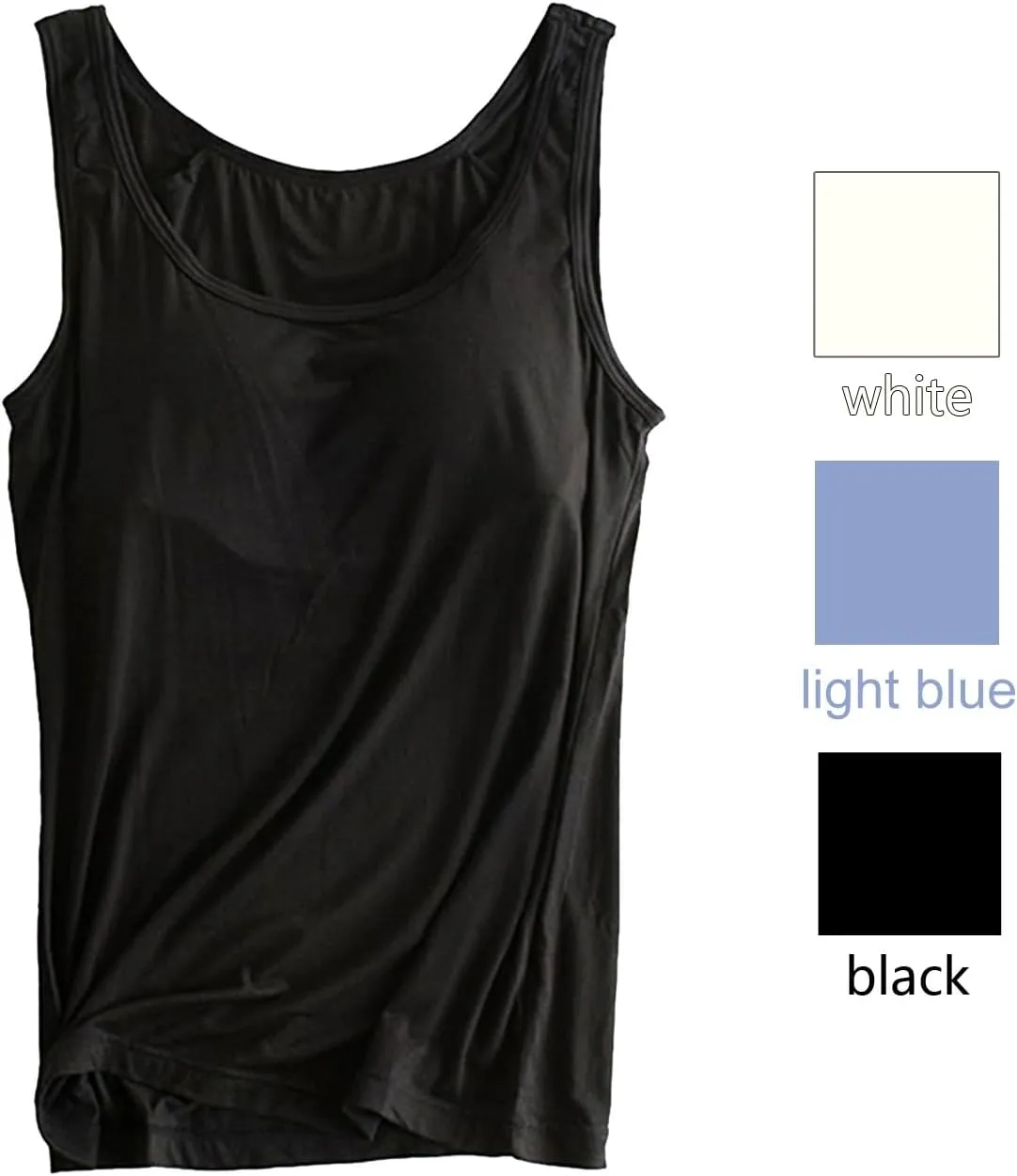 Alizeal 3 Pcs Women's Basic Solid Camisole Stretch Casual Tank Tops