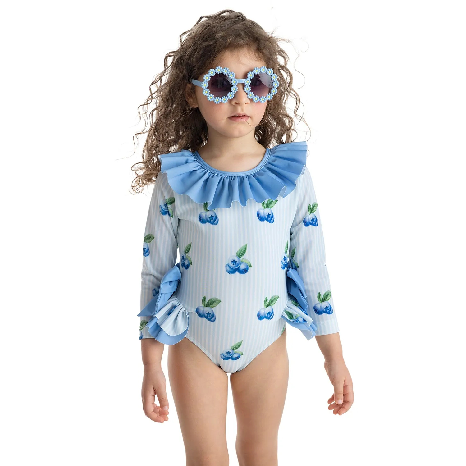 Blueberries Long Sleeved Swimsuit