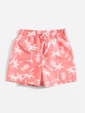 Boys’ Tropical Pineapple Swim Trunks