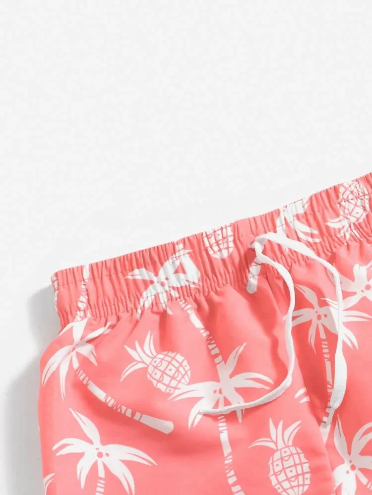 Boys’ Tropical Pineapple Swim Trunks