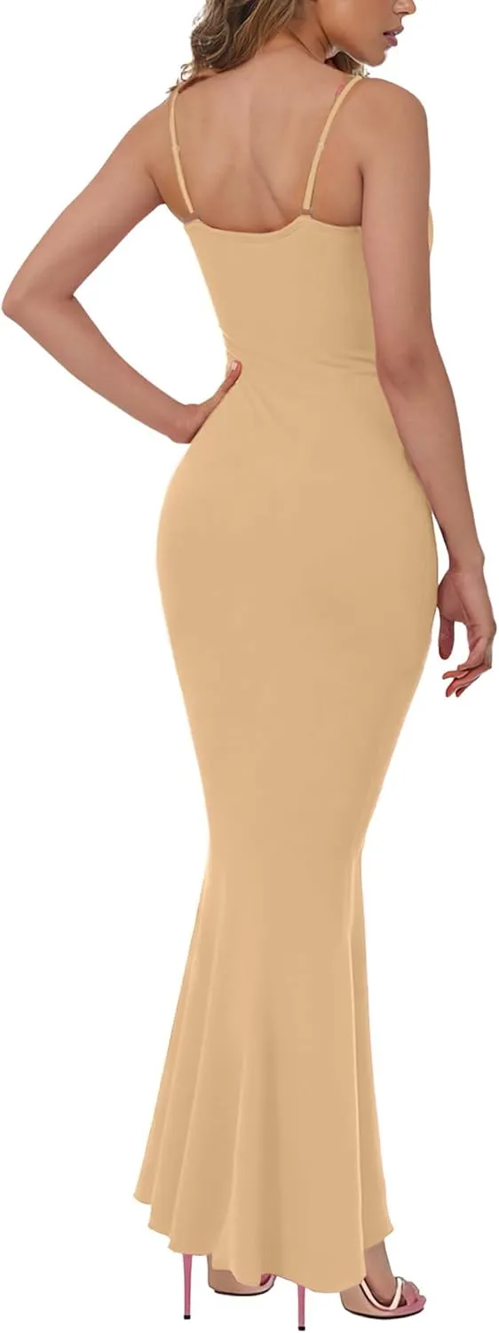 Buauty Womens Summer Dress Bodycon Maxi Dress Sleeveless Casual Long Dresses 2025 Spaghetti Strap Slip Elegant Evening Party