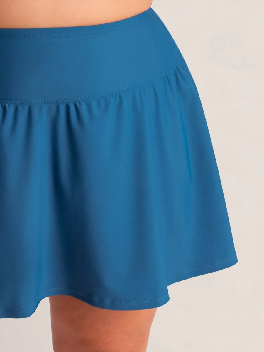 Bundle Shapermint Essentials - 1 Ruffled Bikini Top   1 Swim Skirt