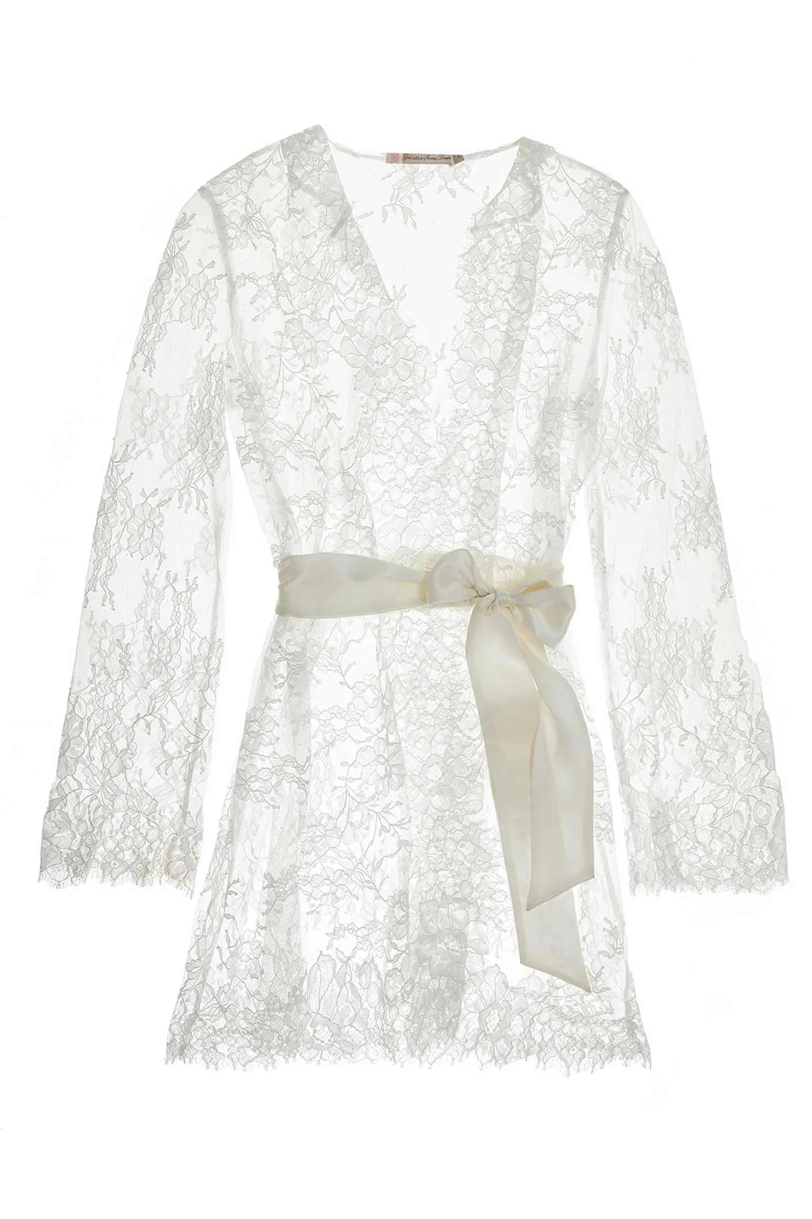 Camellia bridal lace robe in Ivory