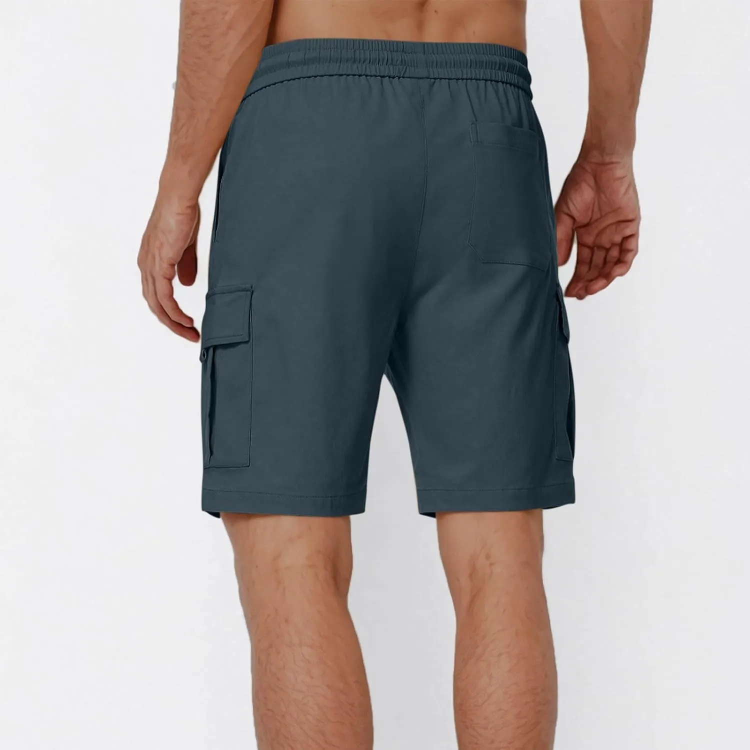 Cargo Shorts for Men Casual 2025 Summer Outdoor Workout Short Pants Trendy Elastic Waist Lightweight Work Shorts