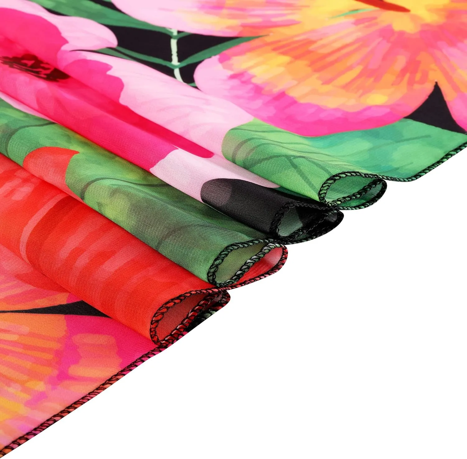 CHIC DIARY Women Swimwear Chiffon Pareo Beach Cover Up Bikini Sarong Swimsuit Wrap Skirts