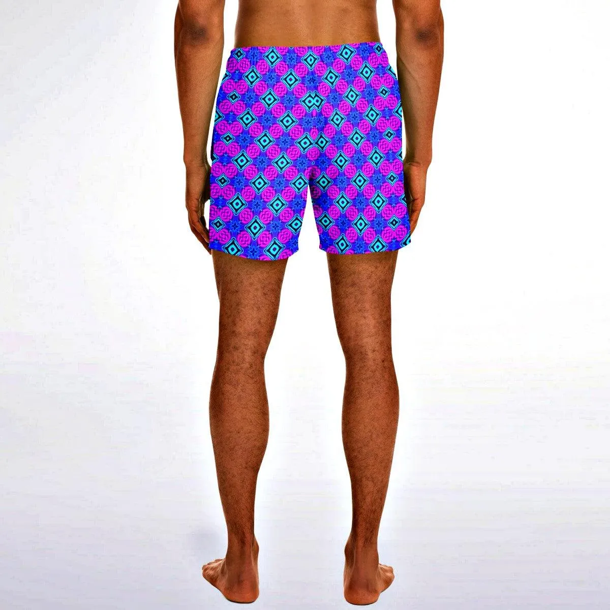 Geometric Short Swim Trunks Men