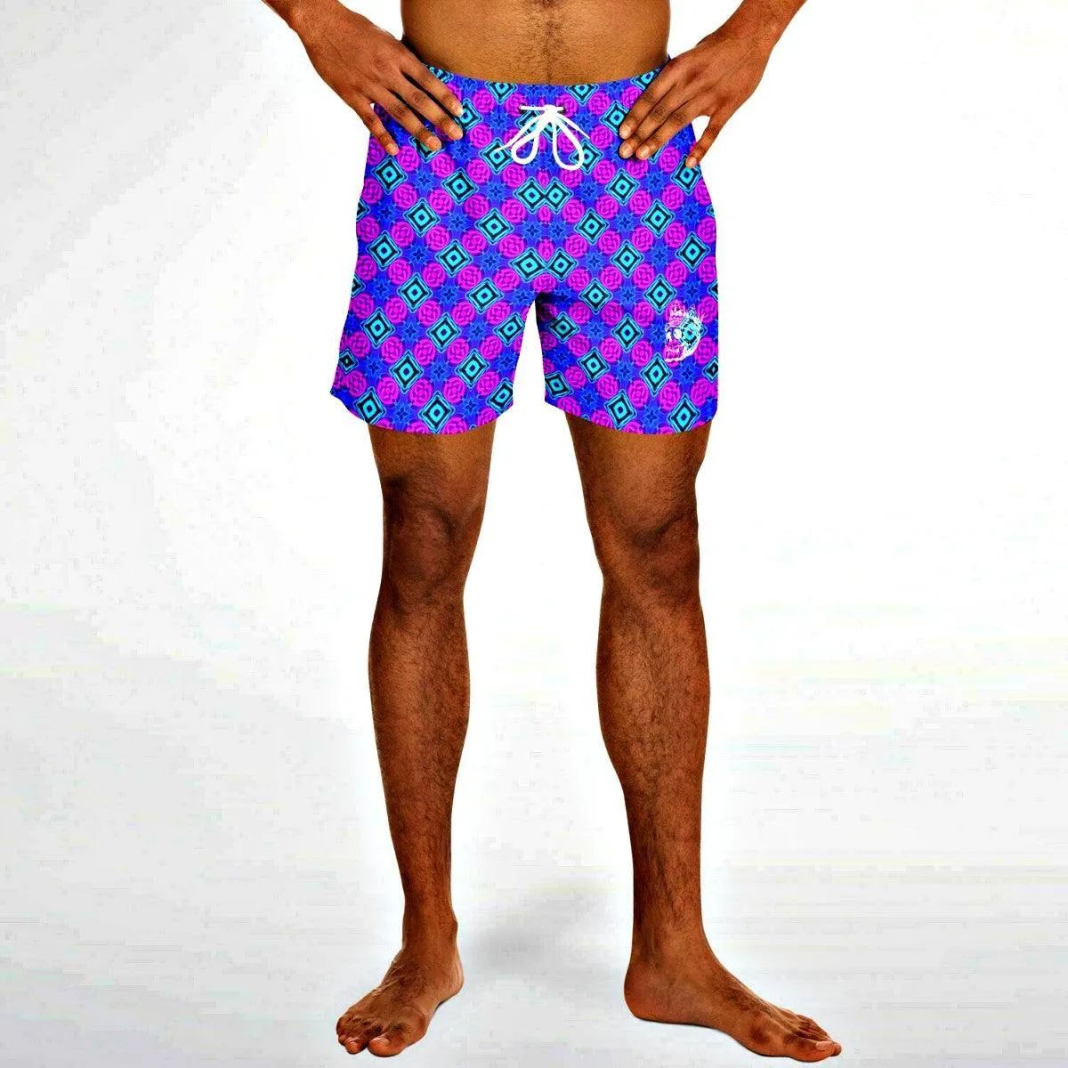 Geometric Short Swim Trunks Men