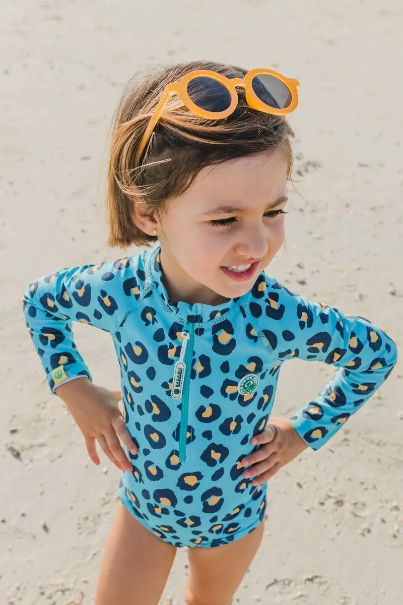 Girl swimsuit - Animal print Blue