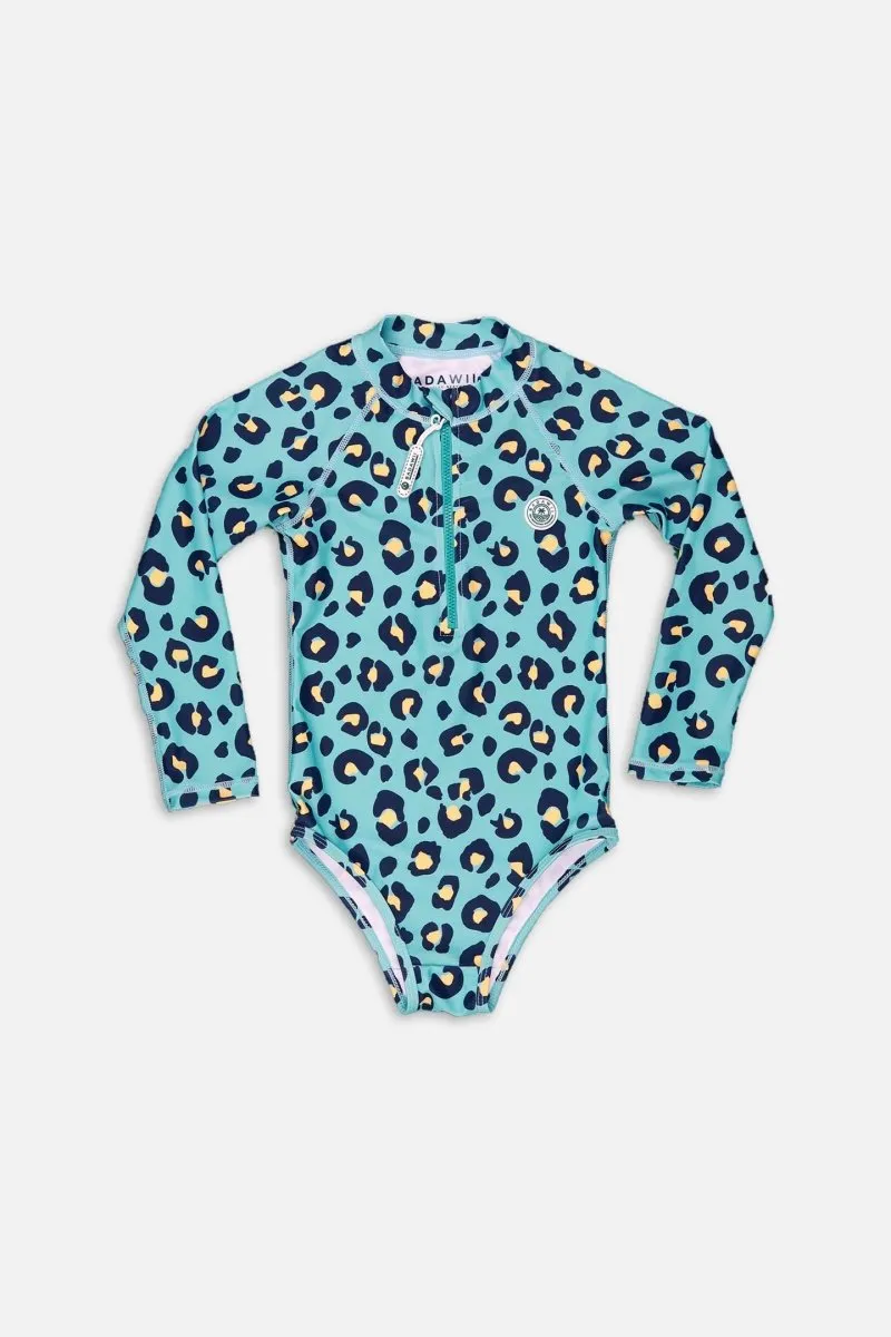 Girl swimsuit - Animal print Blue