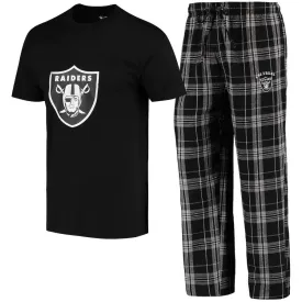 LAS VEGAS RAIDERS MEN'S ETHOS SHIRTS & PANT PJ SET