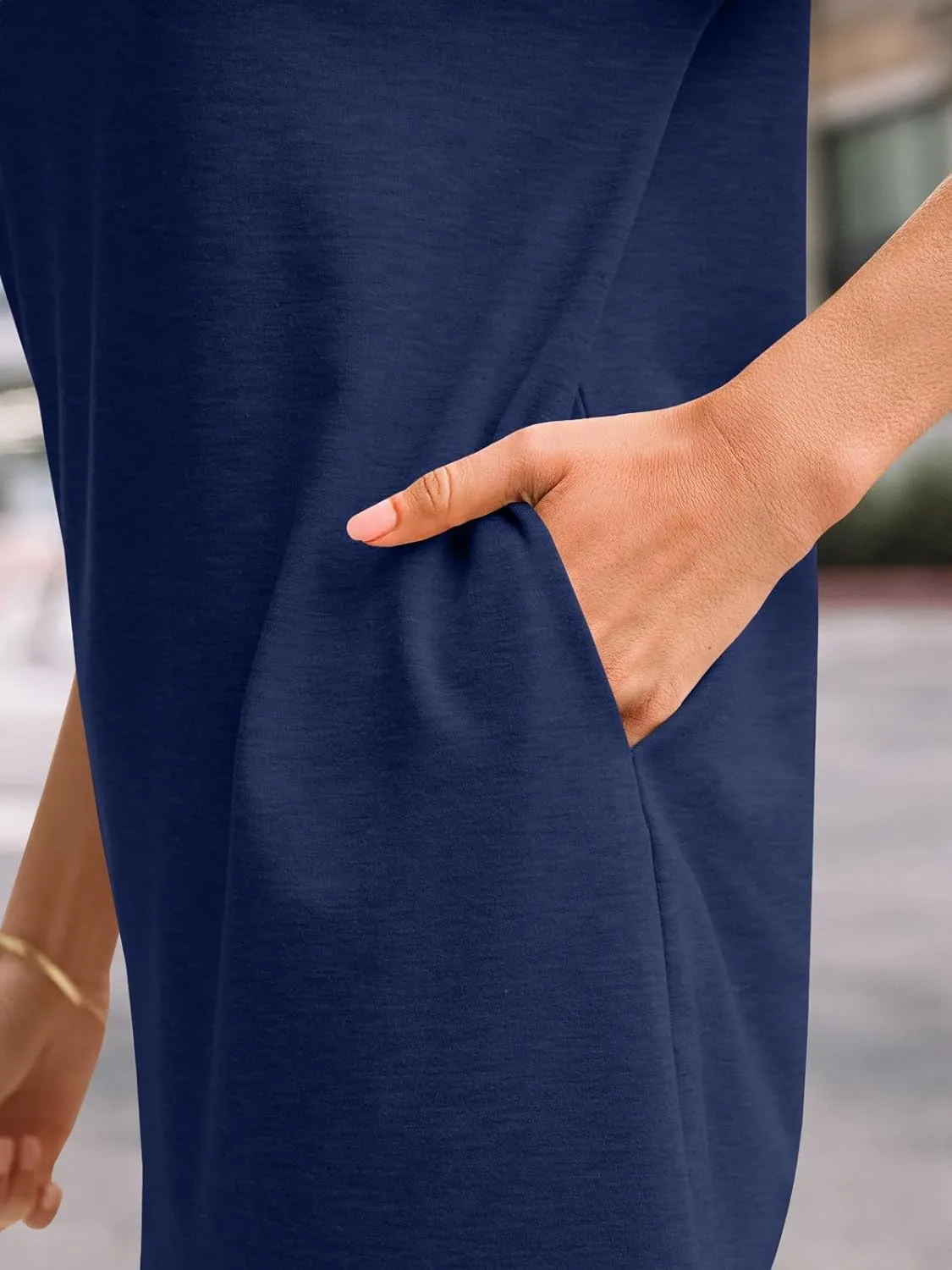 LILLUSORY Womens Summer Casual Short Sleeve T Shirt Dress 2025 Spring Vacation Beach Mini Sundress Loose Clothes with Pockets