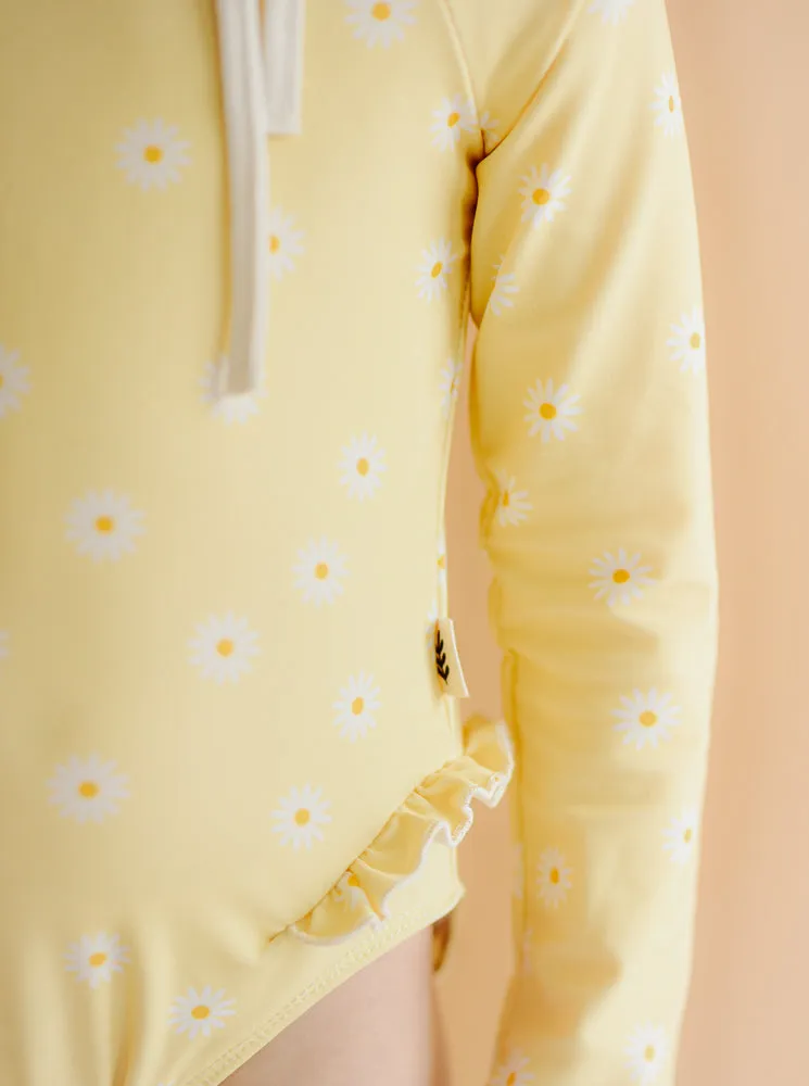 Long-Sleeved Swimsuit with Ruffles - Sydney Cloud