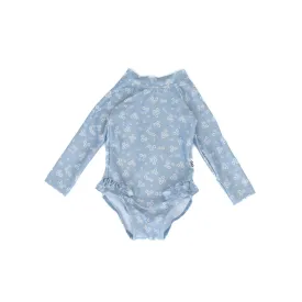 Long-Sleeved Swimsuit with Ruffles - Sydney Cloud