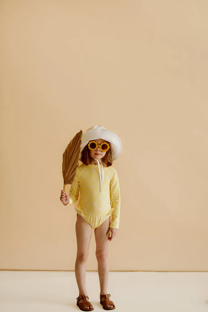 Long-Sleeved Swimsuit with Ruffles - Sydney Cloud
