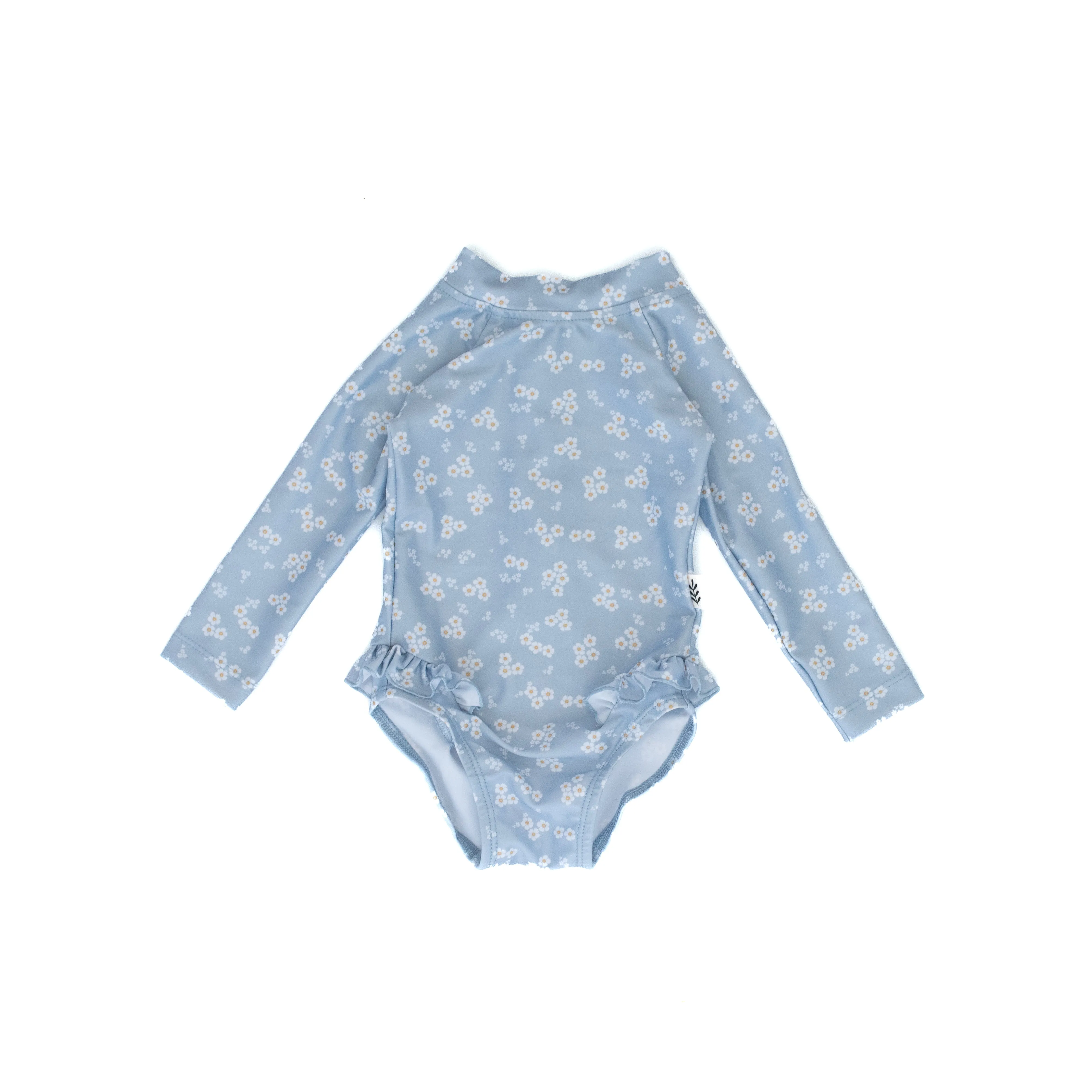 Long-Sleeved Swimsuit with Ruffles - Sydney Cloud