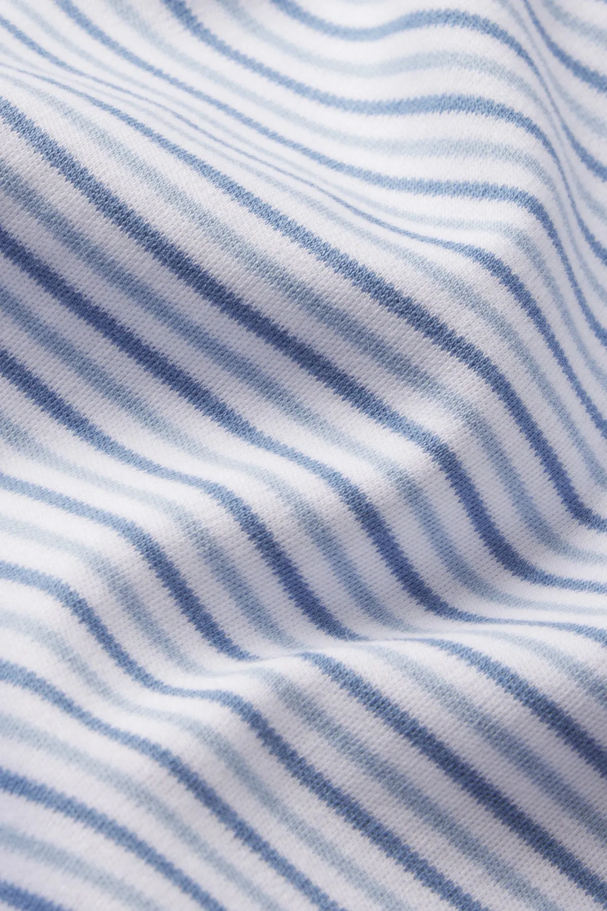 Men's Pima Sleep Short-Long Set in Mystic Blue Multi Bar Stripe