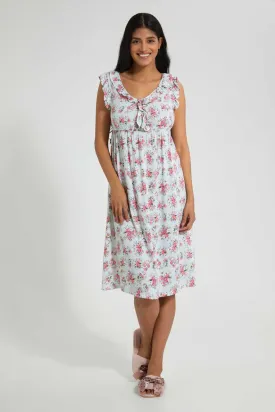 Mint Floral Nightgown