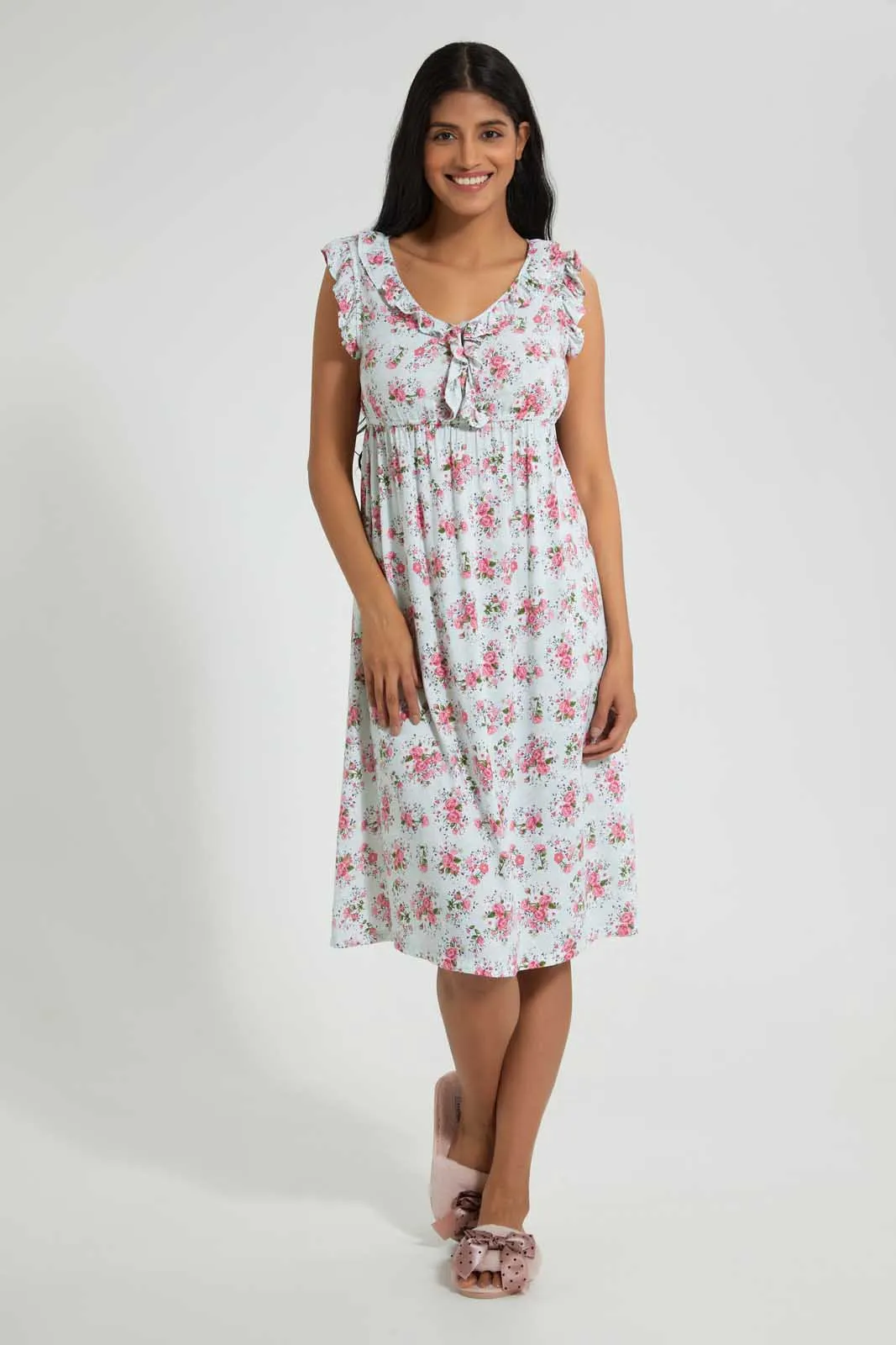 Mint Floral Nightgown