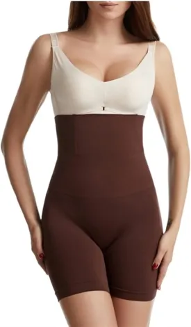NEW Shapewear for Women Tummy Control, High Waisted Body Shaper Shorts, Waist Trainer Shapewear Butt Lifter (Color : Dark Brown), Sz XL, Fits 31" Waist