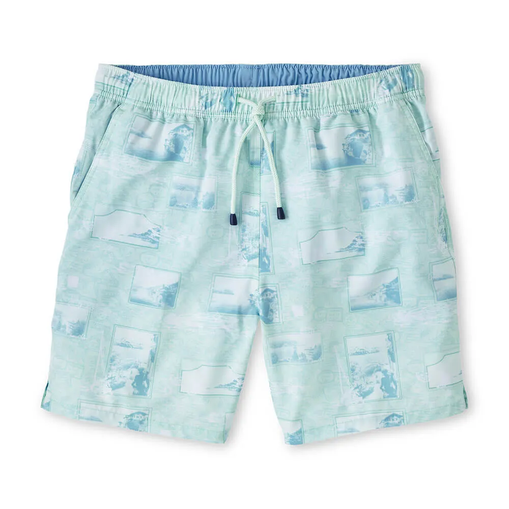 Peter Millar 7-Inch Postcards From Italy Swim Trunks - Capri Breeze