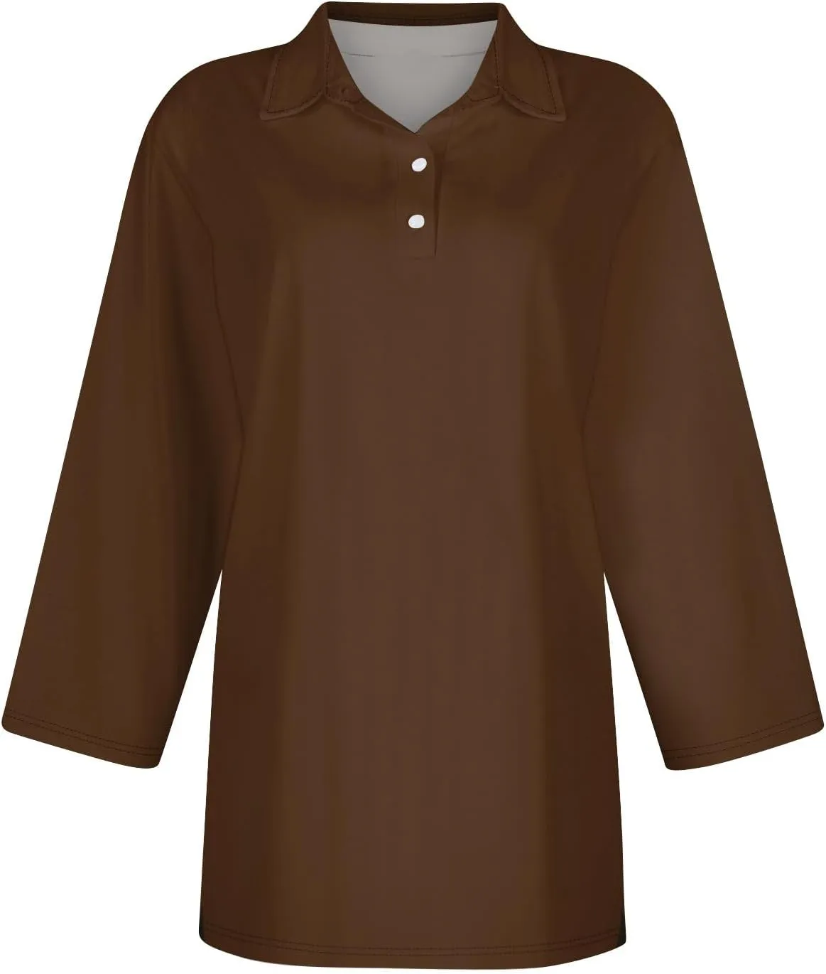 Polo Shirts for Women Summer Tops Button Down 3/4 Sleeve Golf Tees Shirts Lapel Collared Shirts Office Wear for Work