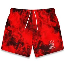 Red Smoke Short Swim Trunks