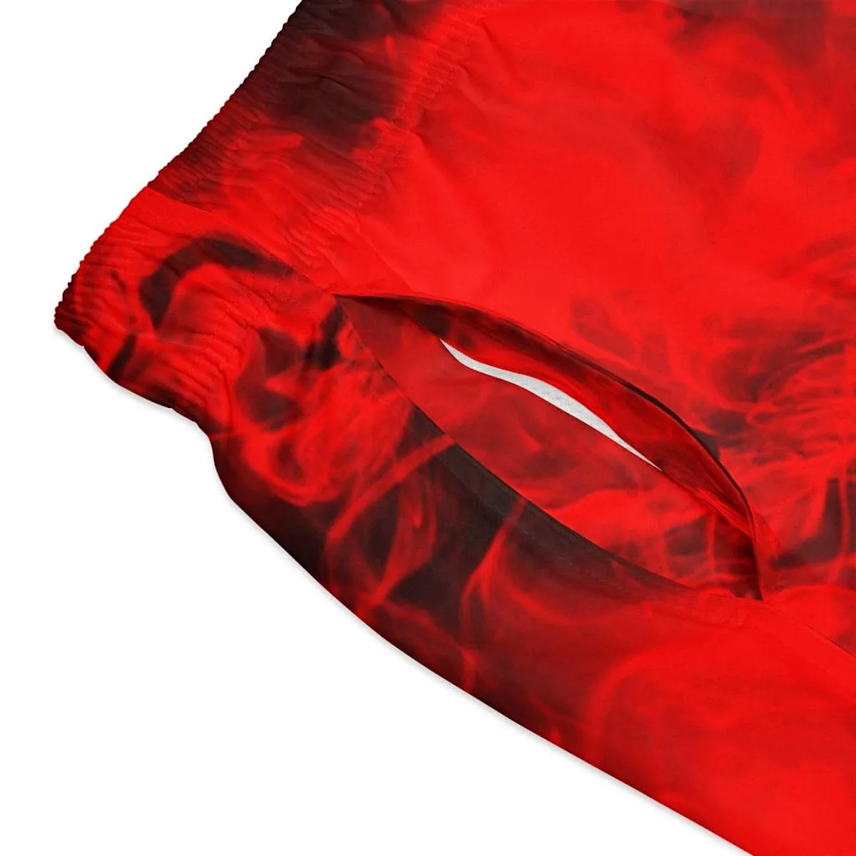 Red Smoke Short Swim Trunks