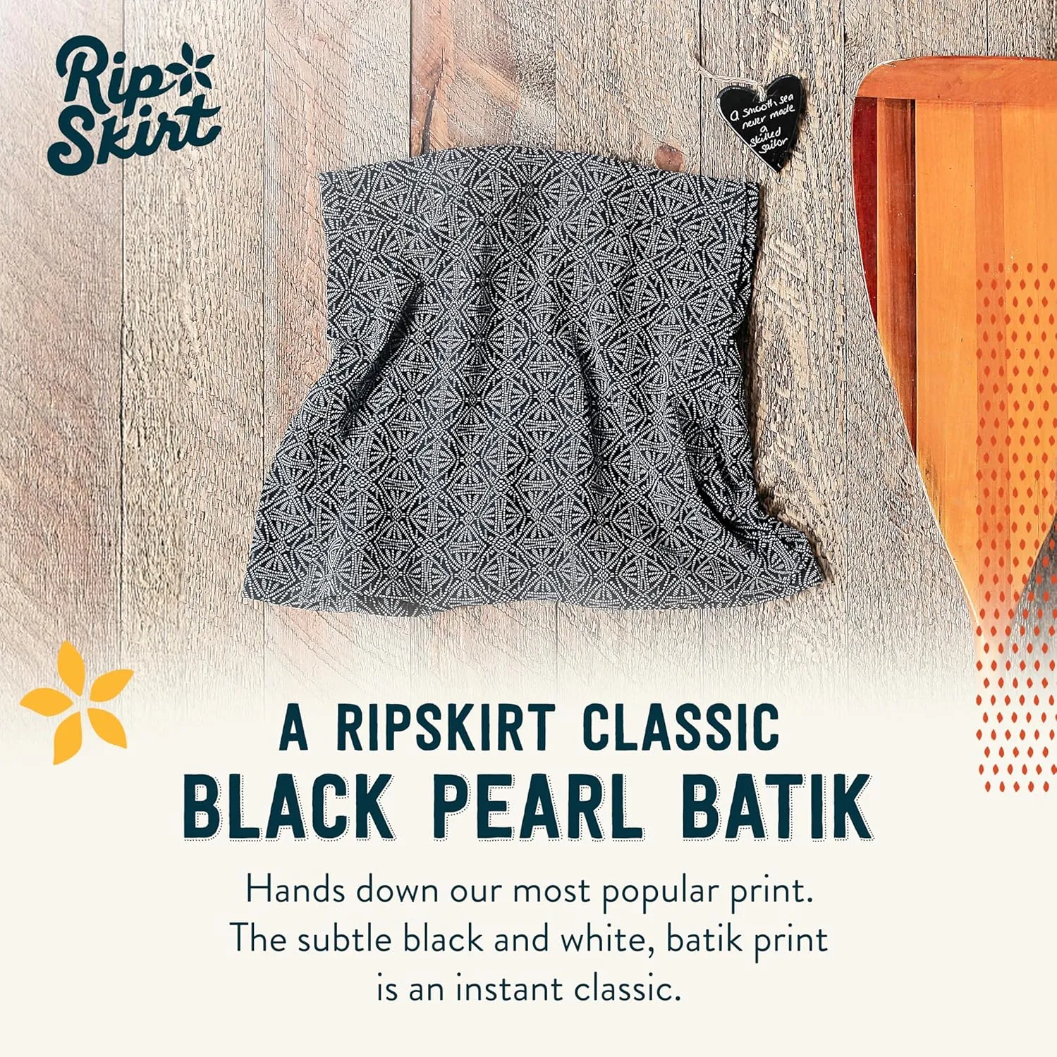 RipSkirt Hawaii Length 1 - Wrap Skirt for Women - Quick Dry Swim Cover-Up with Side Pocket - Lightweight for Beach & Travel
