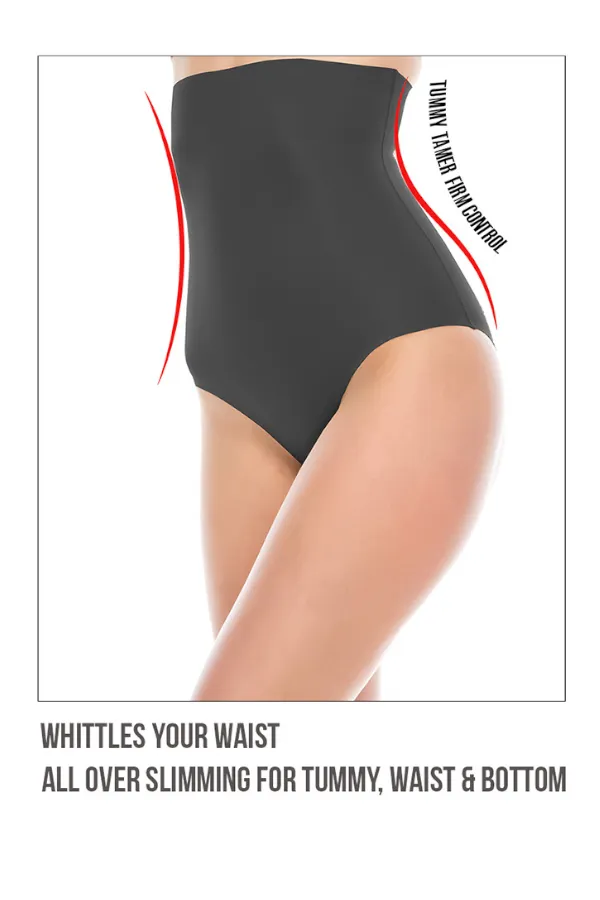 Seamless High Waist Tummy Control Panty With Silicone