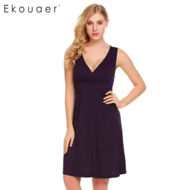 Sleeveless Maternity Nightgown