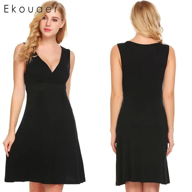 Sleeveless Maternity Nightgown