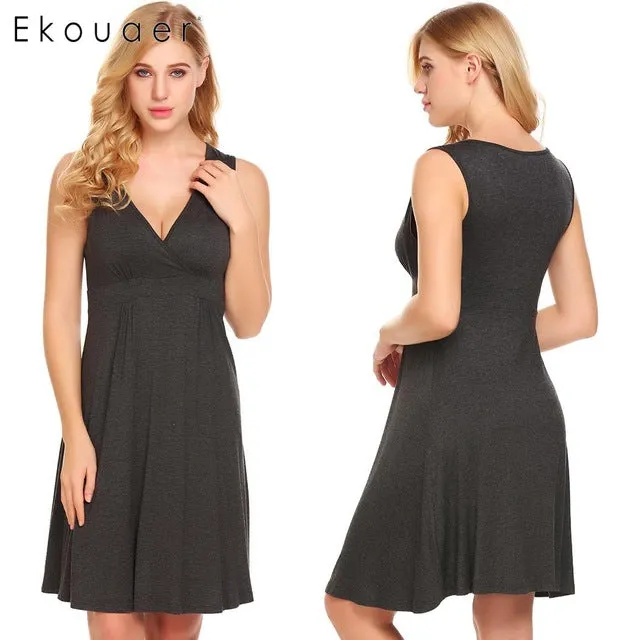 Sleeveless Maternity Nightgown