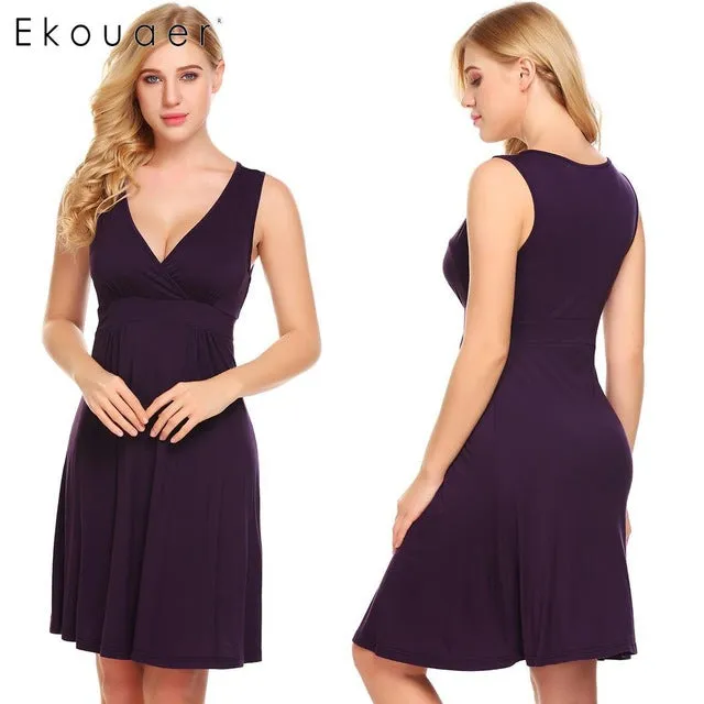 Sleeveless Maternity Nightgown