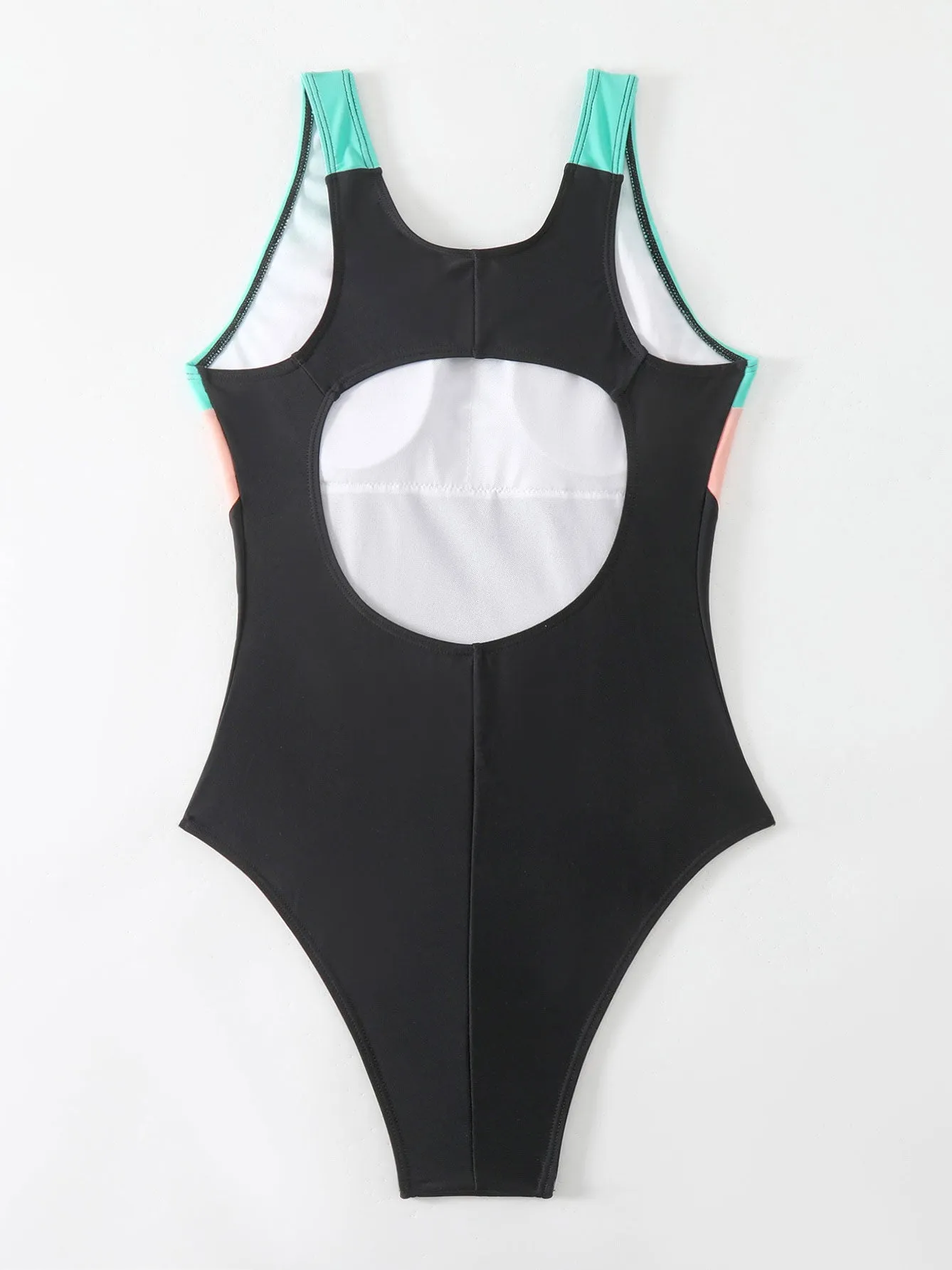 sports one piece swimsuit tummy control