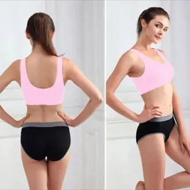 Stretchable Sports Bra - Aire Bra - 2B-103 - Light Pink