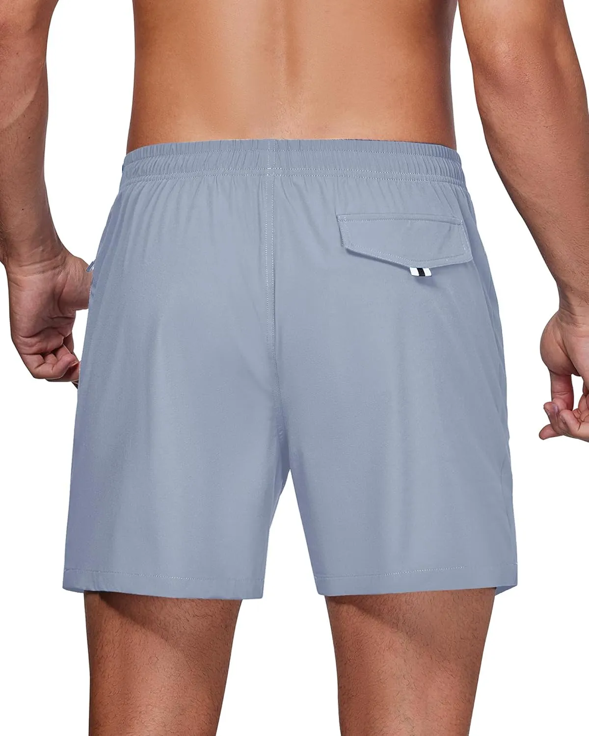Swim Trunks Mens 5 Inch Inseam Compression Liner Short Men Bathing Suit Lined Swimming Shorts Men's Swim Suits