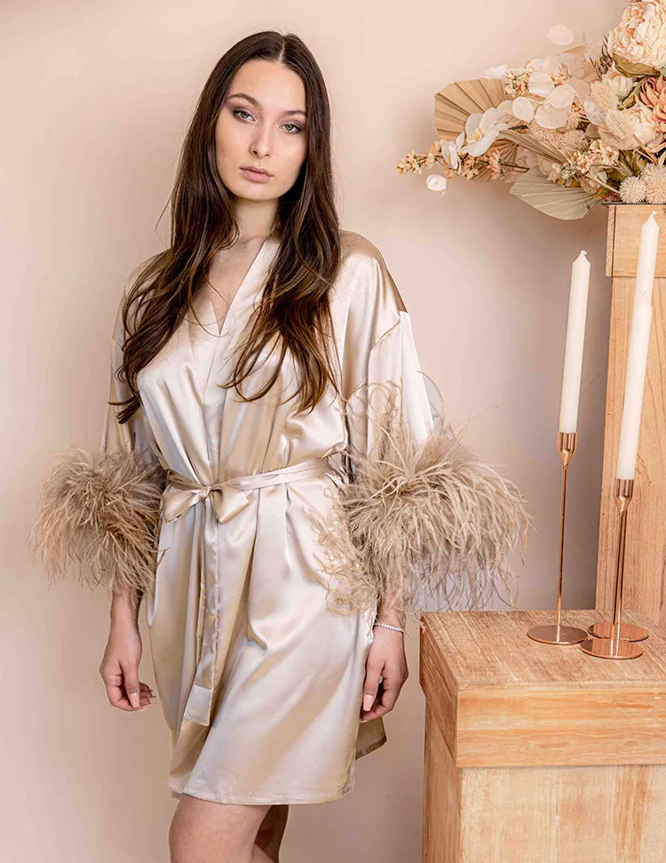 That's Vogue Silk Robe - Toffee
