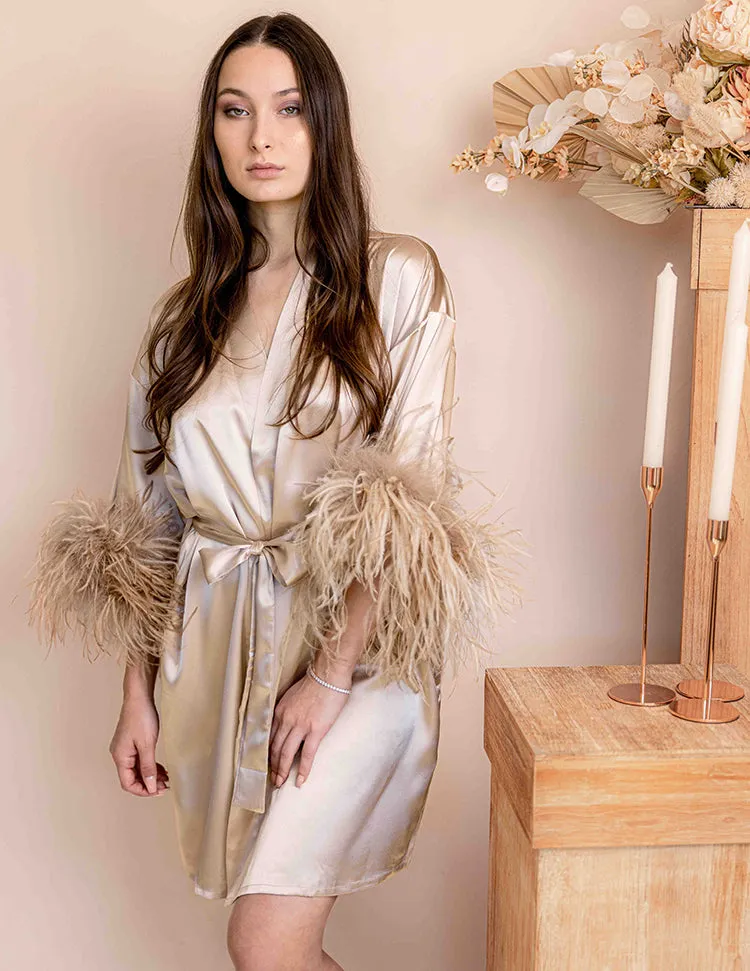 That's Vogue Silk Robe - Toffee