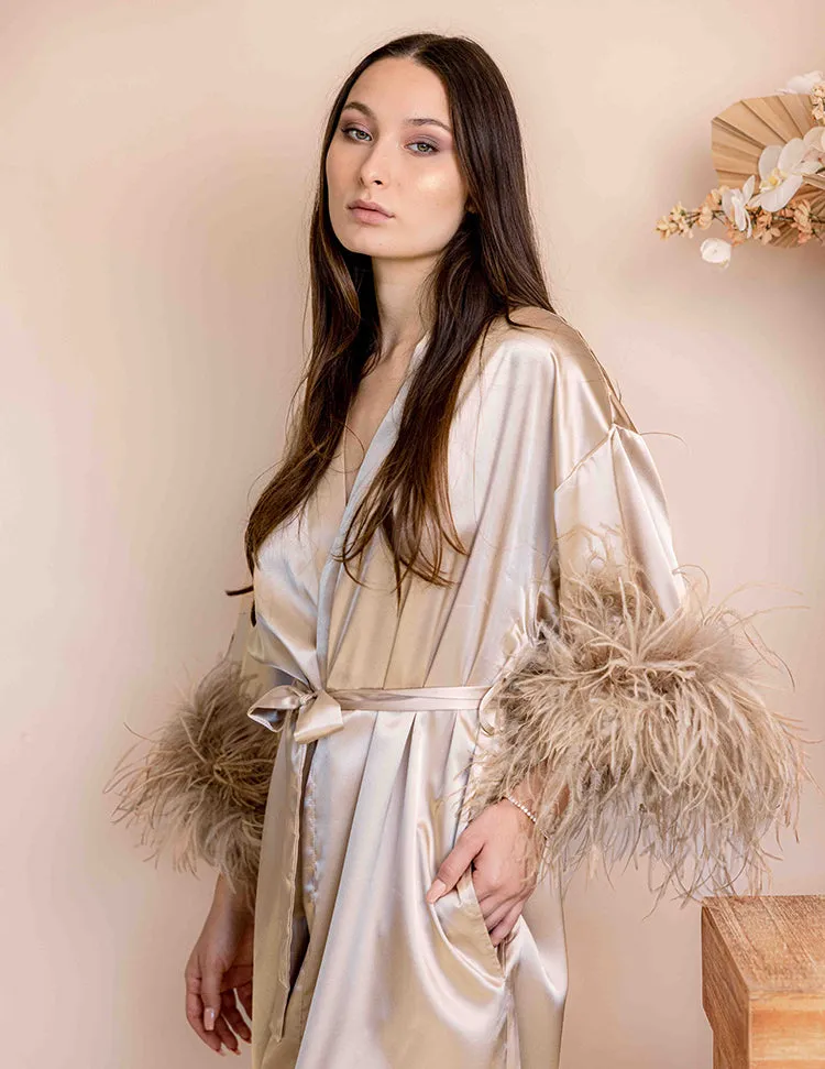That's Vogue Silk Robe - Toffee
