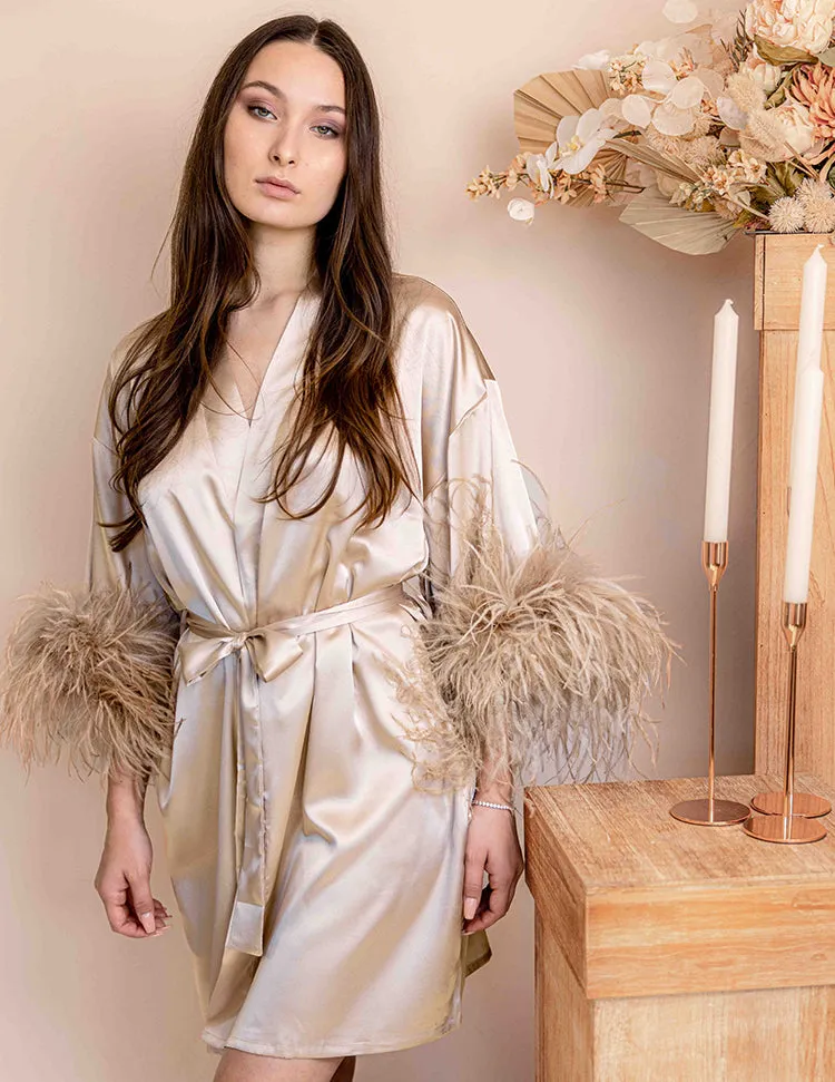 That's Vogue Silk Robe - Toffee
