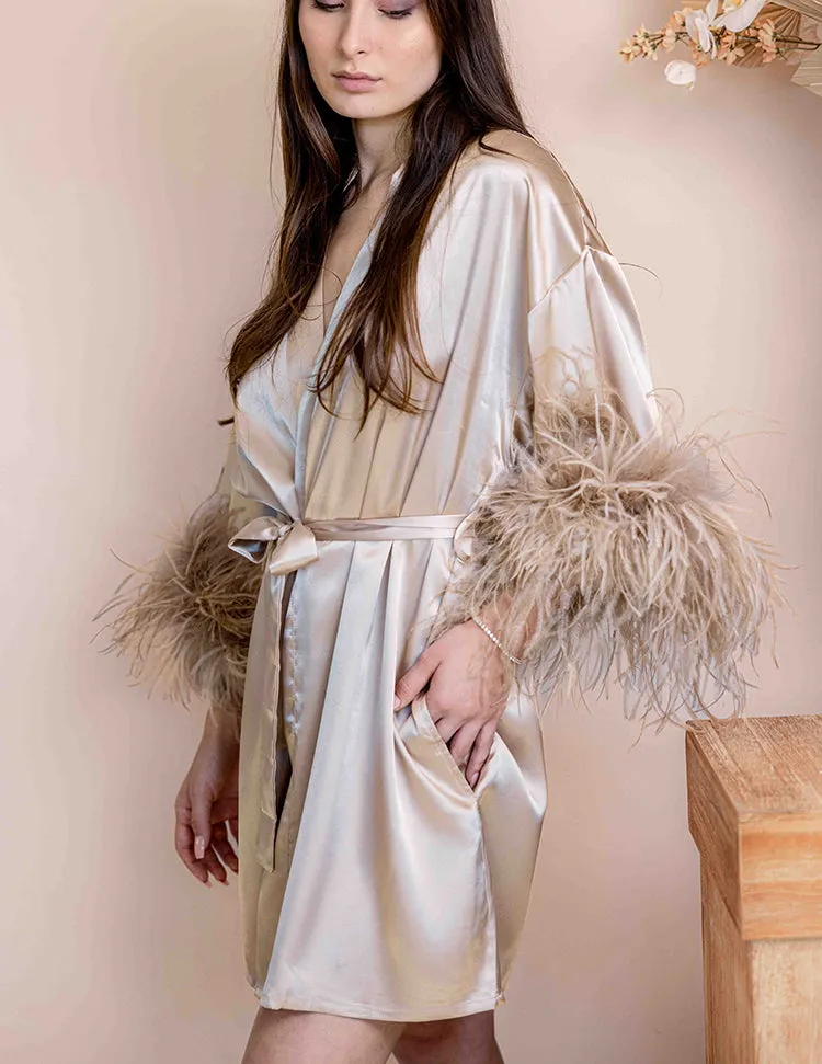 That's Vogue Silk Robe - Toffee