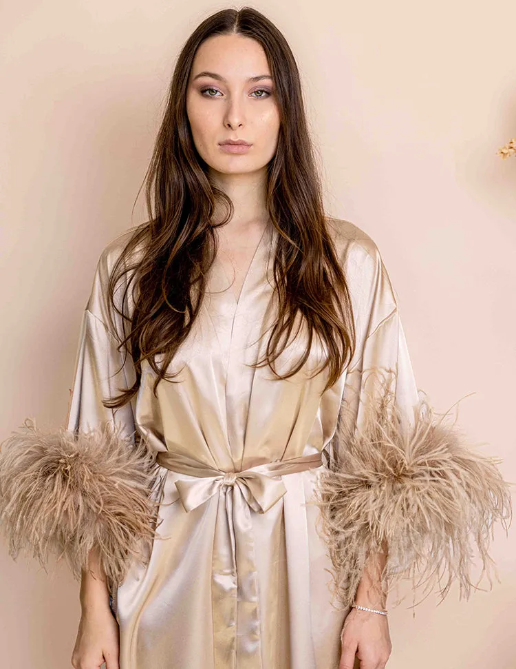That's Vogue Silk Robe - Toffee