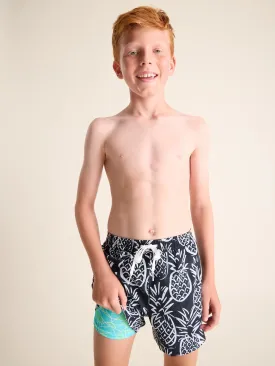 The Midnight Thighnapples (Boys Lined Classic Swim Trunk- Shorter)