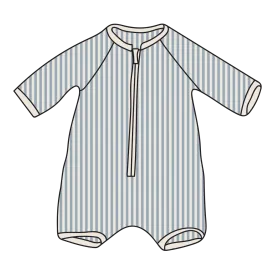 Unisex Long-Sleeved Rashguard - Blue Stripes
