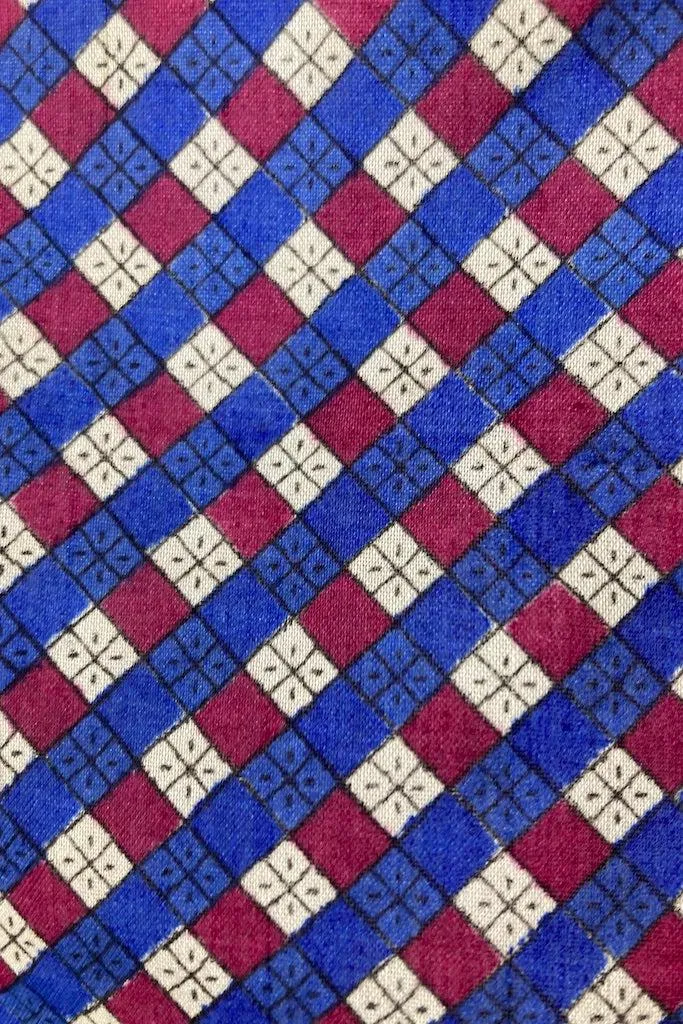 Vintage Blue Checkerboard Kimono