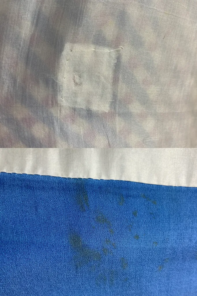 Vintage Blue Checkerboard Kimono