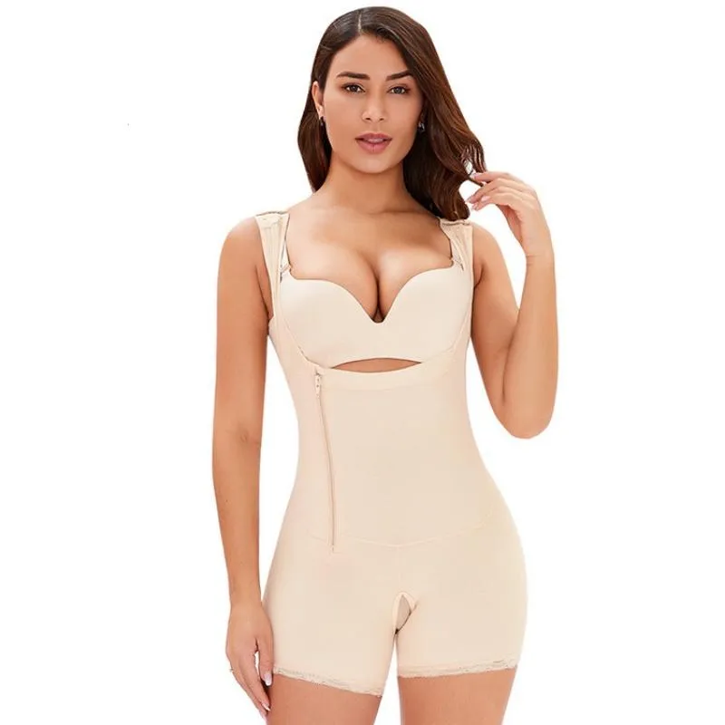 Women Underbust Slimming Shapewear Short Faja With Side Zipper